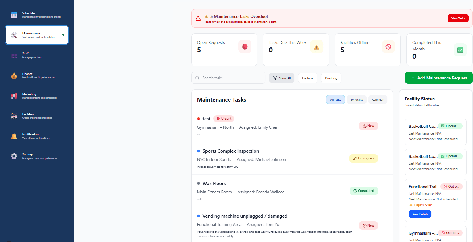 Sports Facility Management